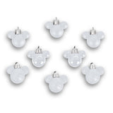 Esferas Navideñas color Blanco en Forma de Mickey Mouse, 3x4cm