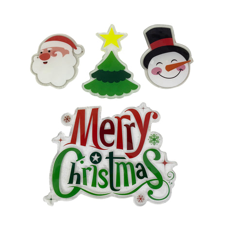 Stickers Navideños de Gel para Ventana, Merry Christmas