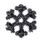 Copo de Nieve de Tinsel color Gris, 25cm