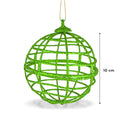 Esfera con Diamantina color Verde, 2 piezas