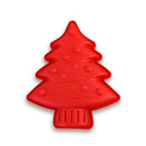 Molde de Silicón color Rojo en Forma de Árbol de Navidad