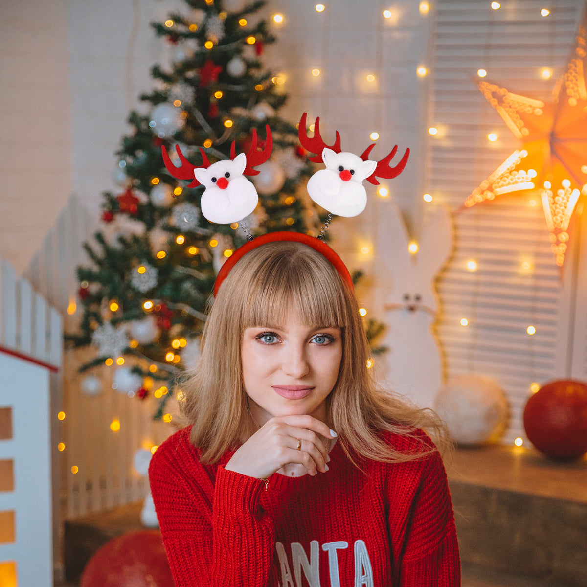 Diadema para Navidad de Reno