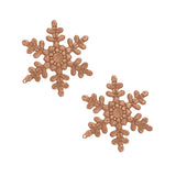 Copos de Nieve con Diamantina Color Cobre, 2 piezas