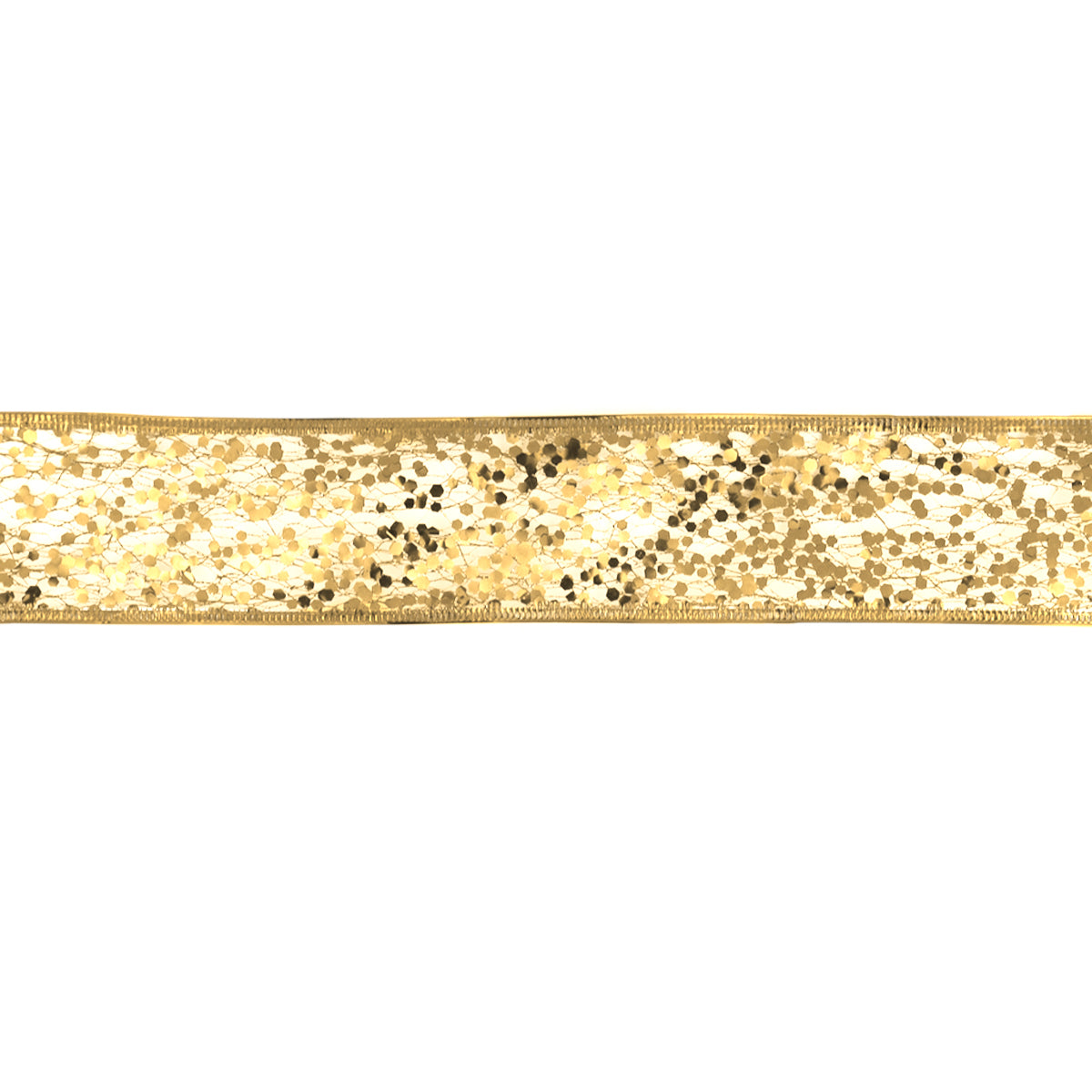 Ribbon Listón Decorativo color Oro con Glitter