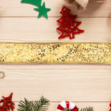 Ribbon Listón Decorativo color Oro con Glitter