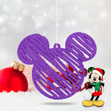 Decoración Colgante de Mickey Mouse color Morado, 2 pzas