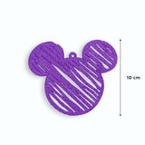 Decoración Colgante de Mickey Mouse color Morado, 2 pzas