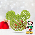 Decoración Colgante de Mickey Mouse color Verde, 2 pzas