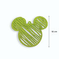 Decoración Colgante de Mickey Mouse color Verde, 2 pzas