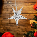Estrella Decorativa de Papel color Plata, 20cm