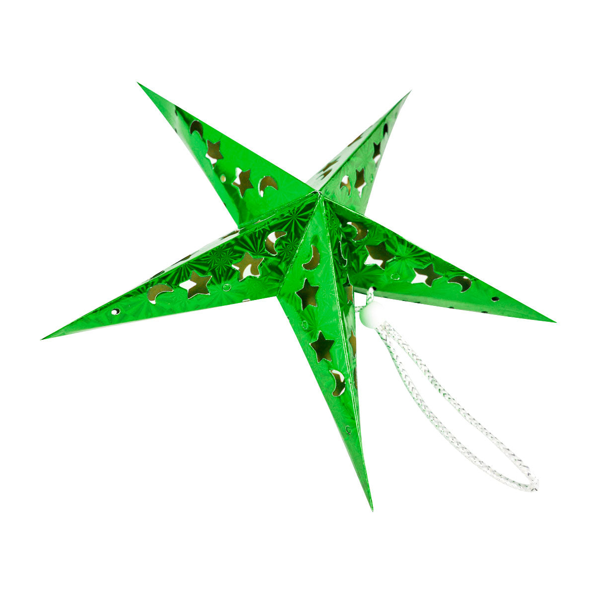 Estrella Decorativa de Papel color Verde, 20cm