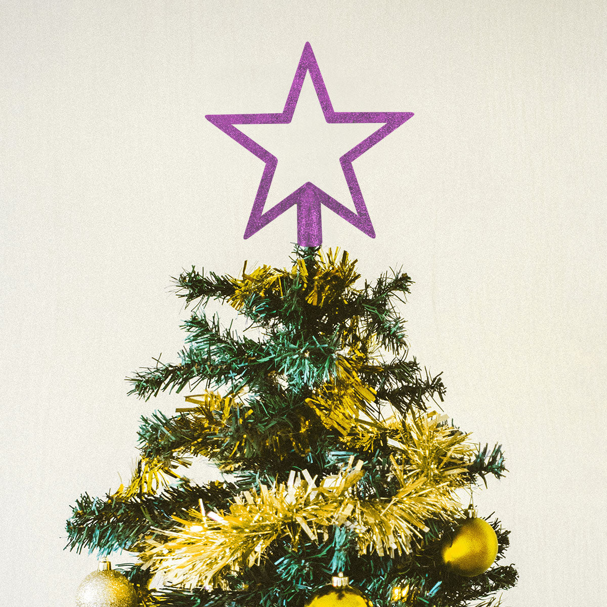 Estrella para Árbol de Navidad color Morado, 19cm