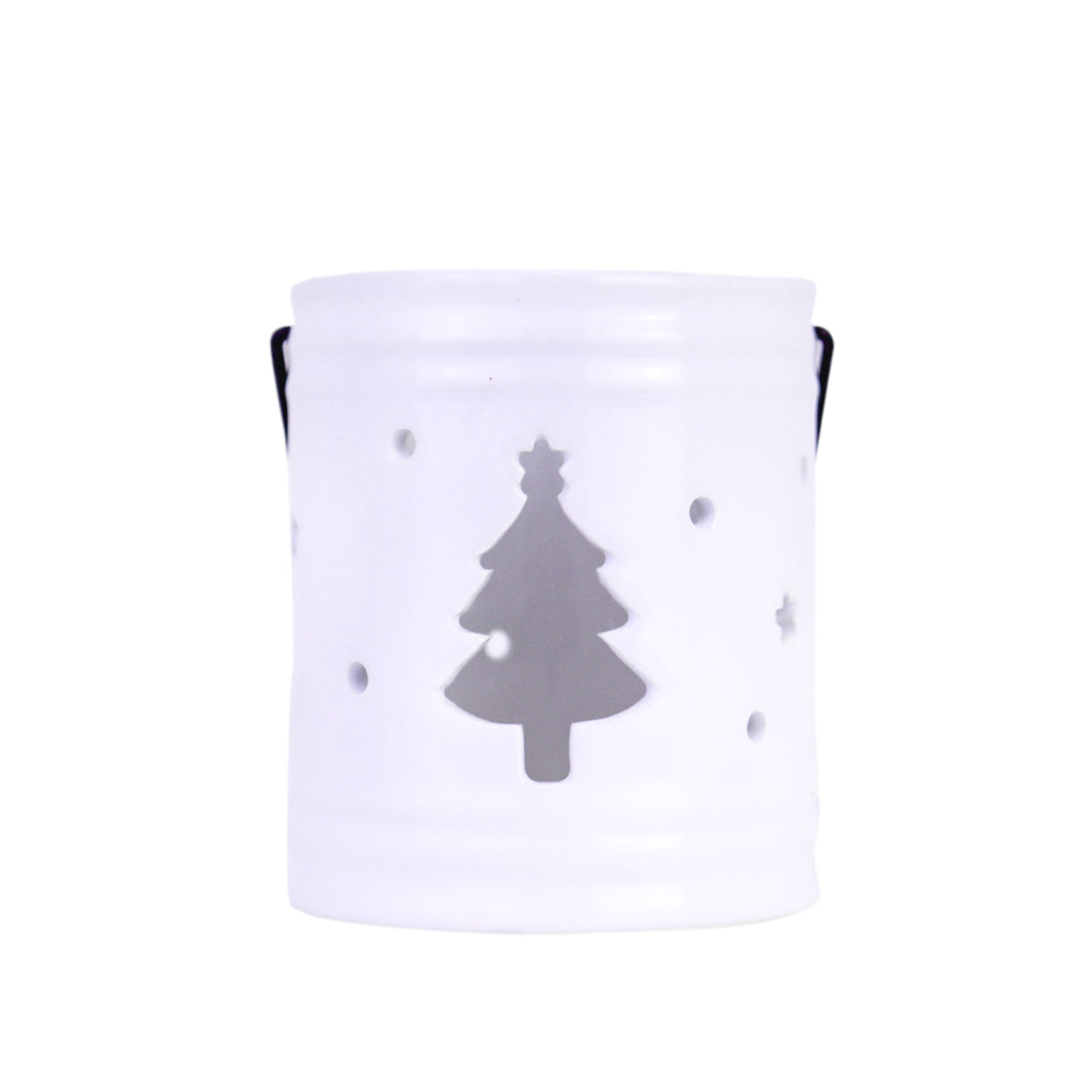 Portavela Navideño, color Blanco