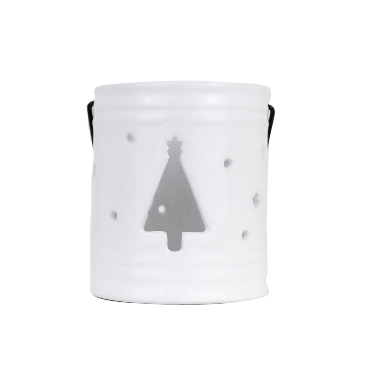 Portavela Navideño, color Blanco