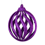 Esfera con Diamantina color Morado, 17cm