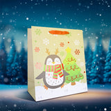 Bolsa de Regalo para Navidad con Diseño de Pingüino, 28x25cm