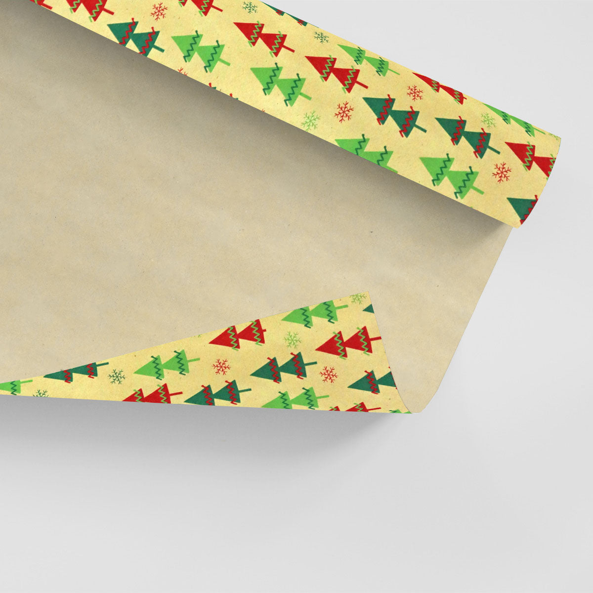 Papel Kraft para Envoltura de Regalo con Diseño de Pino