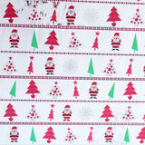 Papel Navideño color Plata con Diseño de Pinos para Envolver Regalos