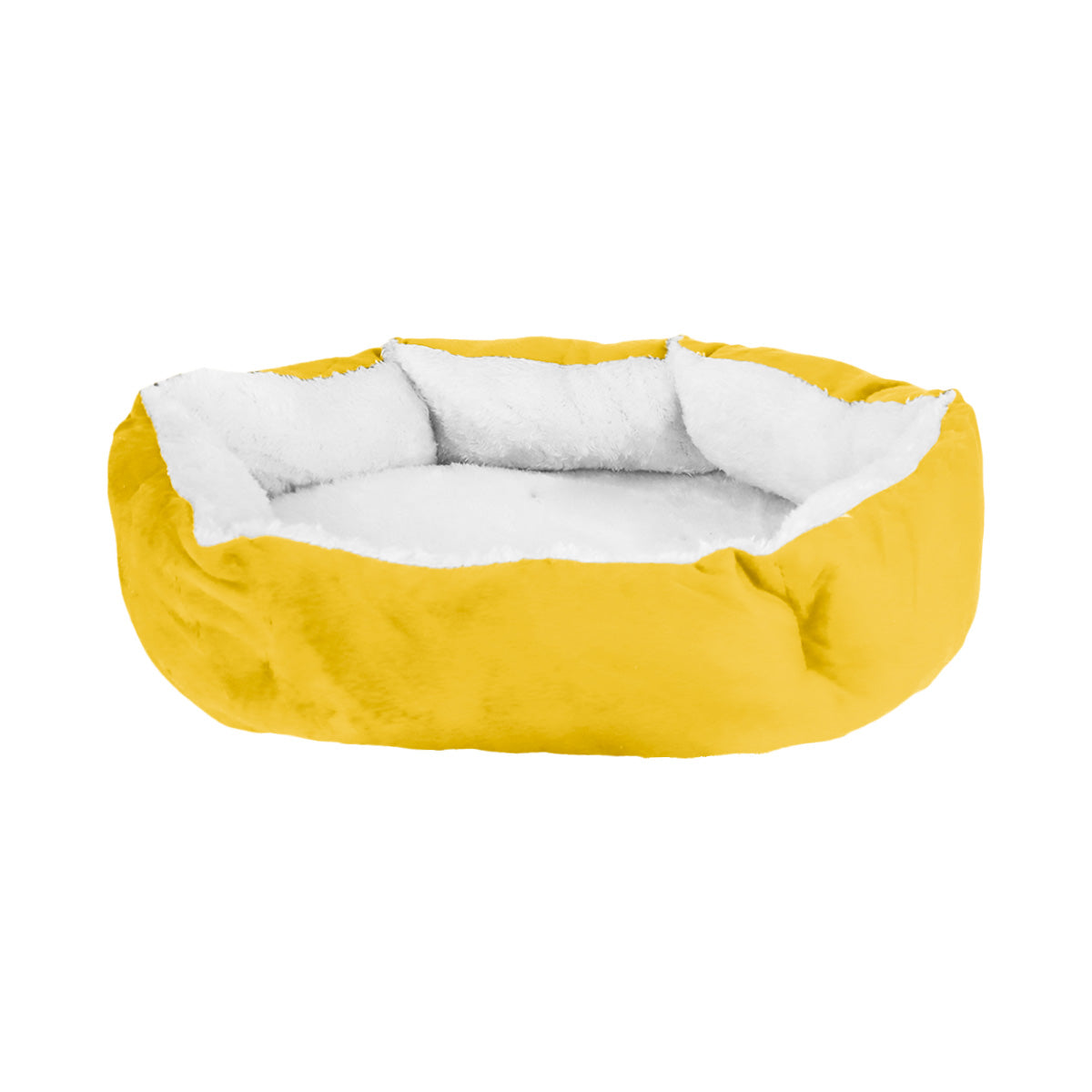 Cama con Diseño Hexagonal para Mascota, color Amarillo