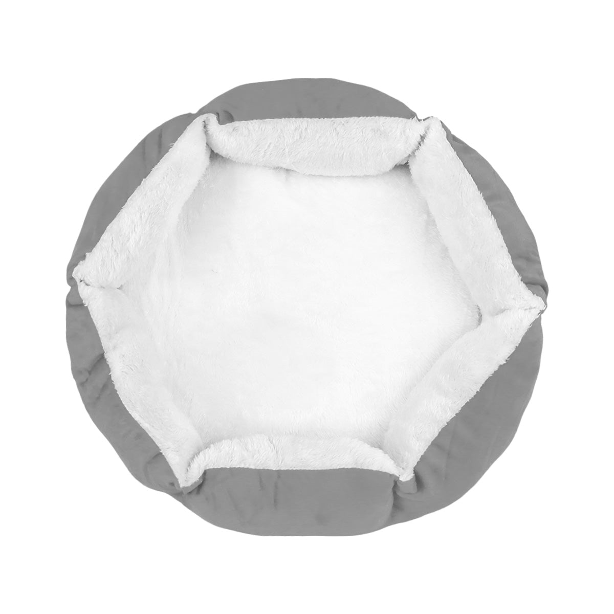 Cama con Diseño Hexagonal para Mascota, color Gris