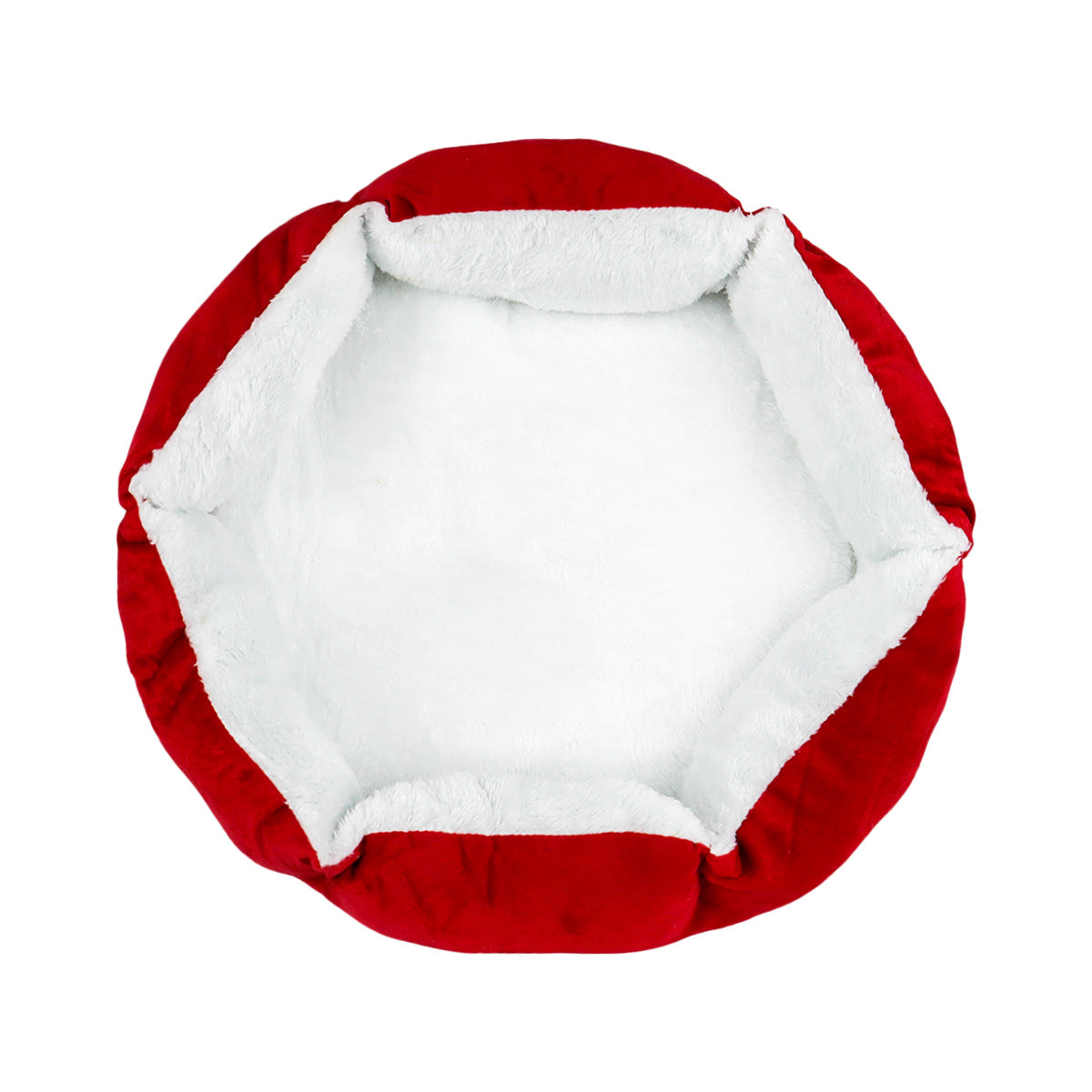 Cama con Diseño Hexagonal para Mascota, color Rojo