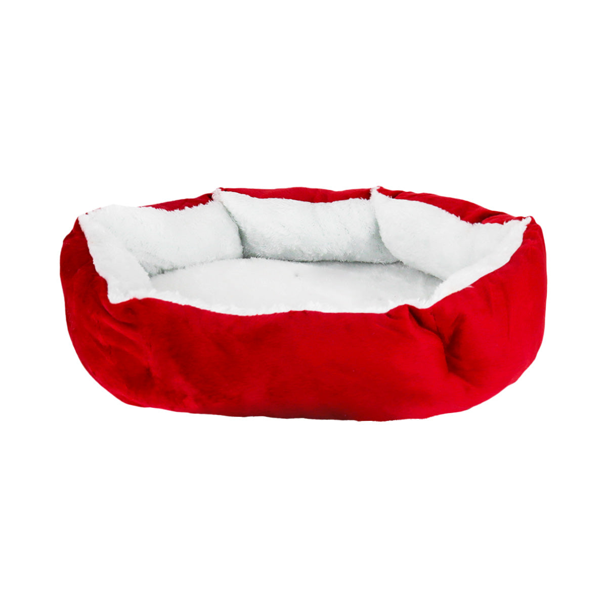 Cama con Diseño Hexagonal para Mascota, color Rojo