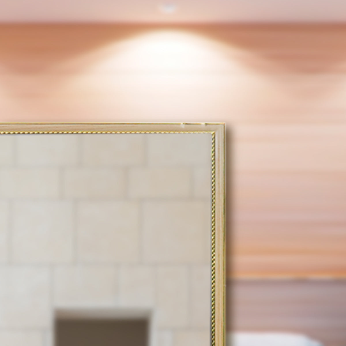 Espejo con Marco de Madera, 30x90cm