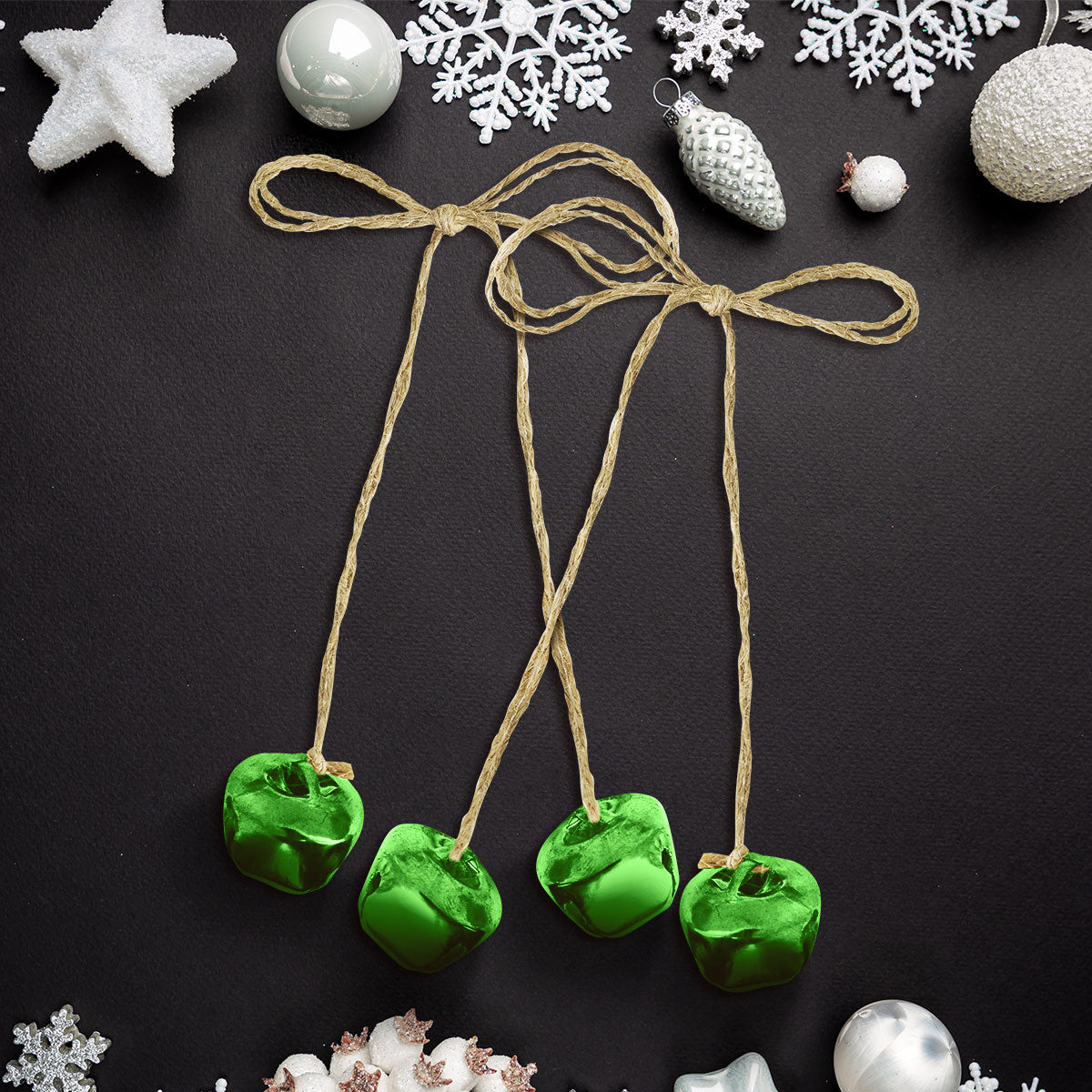 Set de 2 Cascabeles Navideños color Verde