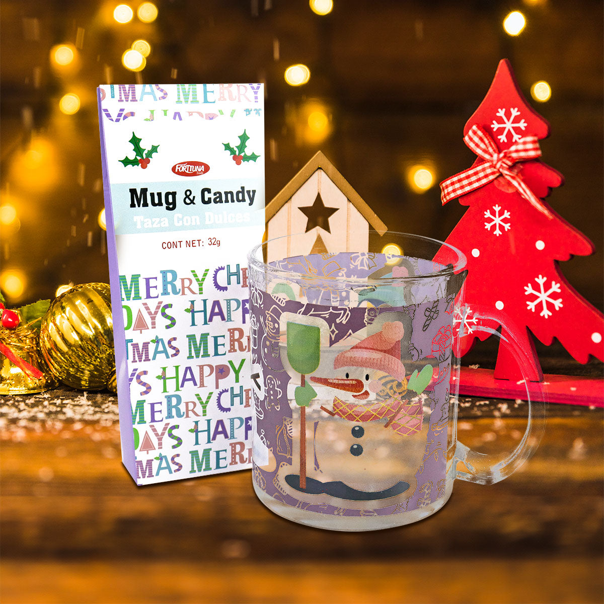 Taza Navidad personalizada con chocolate a la taza, nubes y bastón de  caramelo – Copy Pintor