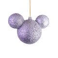 Esfera Navideña con Diamantina color Plata en Forma de Mickey Mouse
