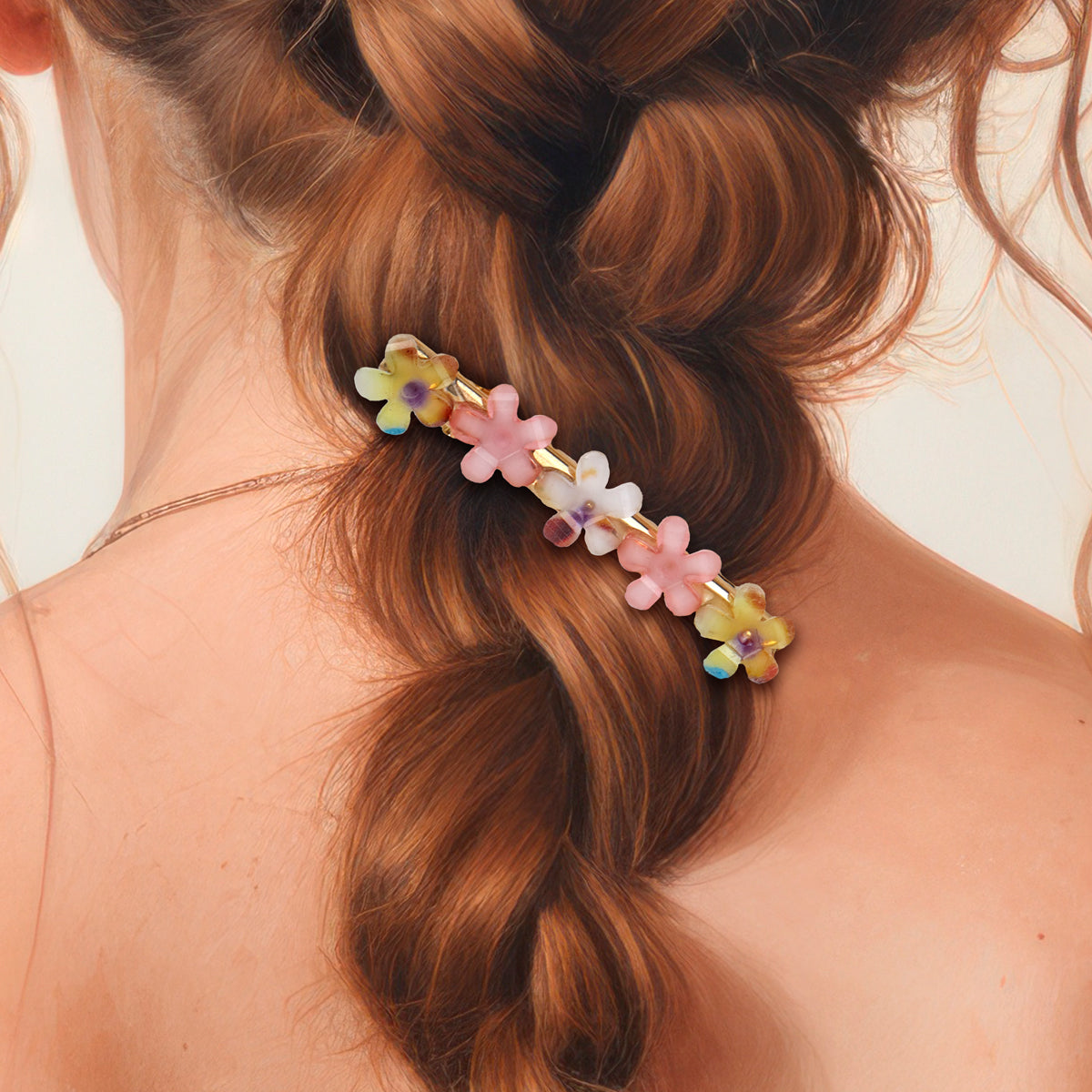 Broche con Flores para el Cabello