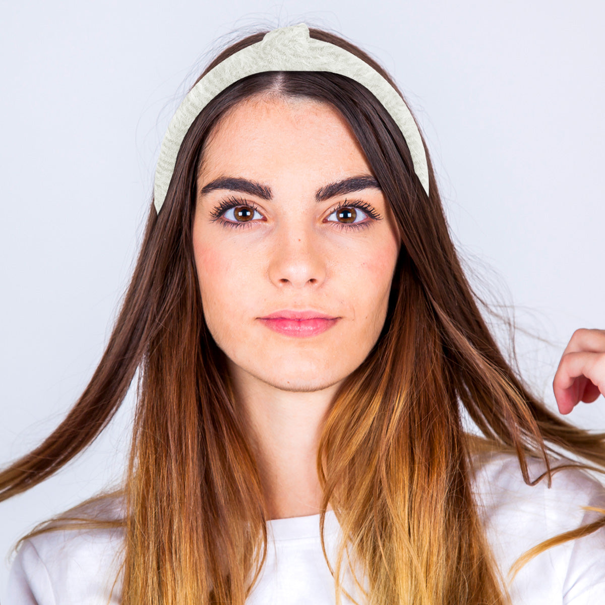 Diadema con Textura Suave color Blanco