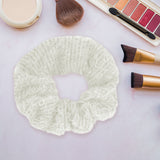 Scrunchie con Textura Suave color Blanco