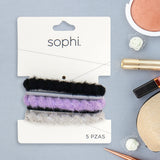 Ligas para el Cabello, Sophi, 5 pzas