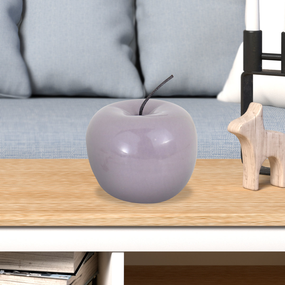Manzana Artificial para Decoración, color Gris