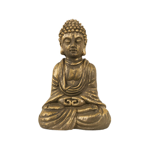 Figura Decorativa de Buda Meditando, color Oro