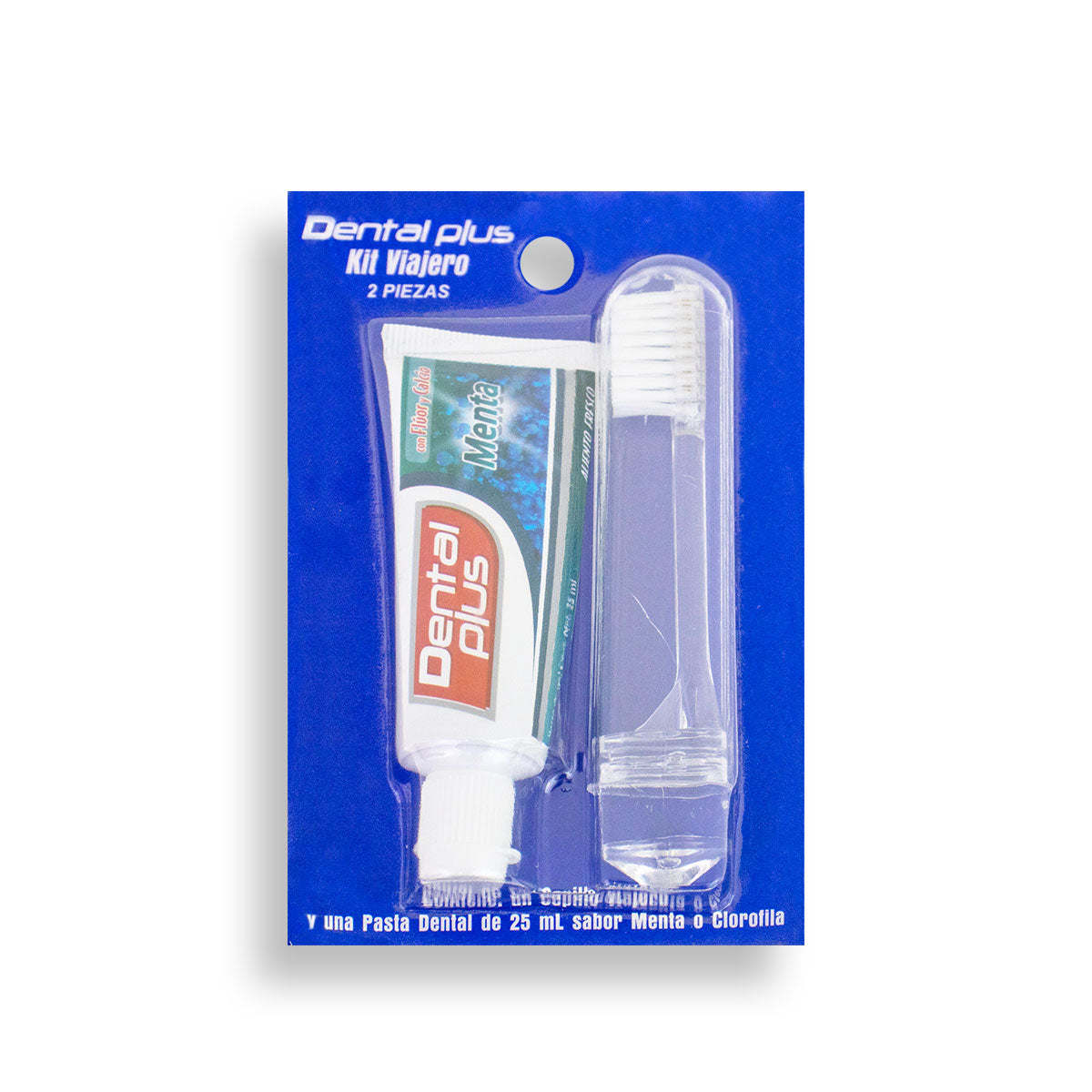 Dental Plus, Kit de Viajero, Cepillo Dental + Pasta Dental 25 ml.