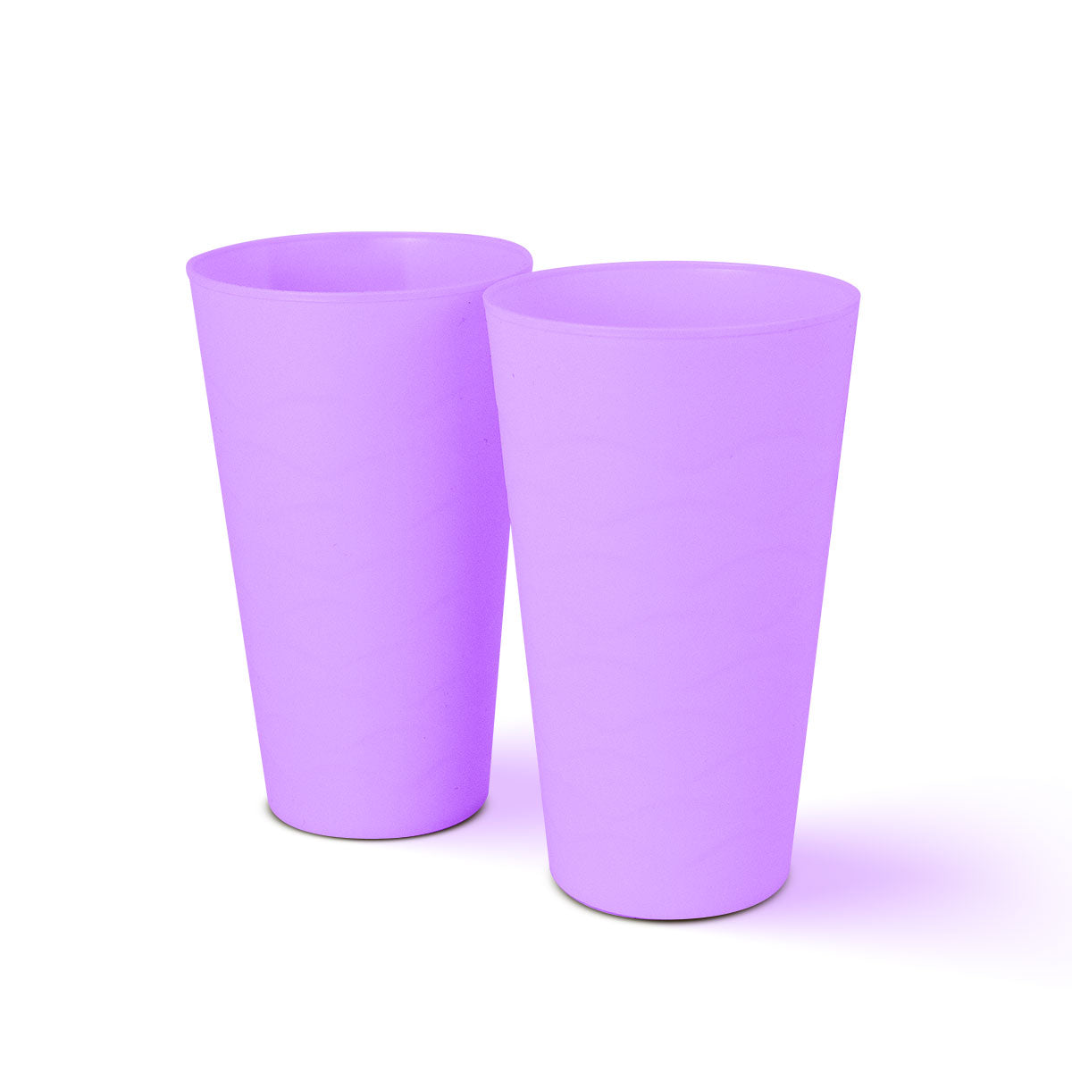 Set de 2 Vasos de Plástico, color Lila, 550 ml