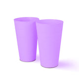 Set de 2 Vasos de Plástico, color Lila, 550 ml