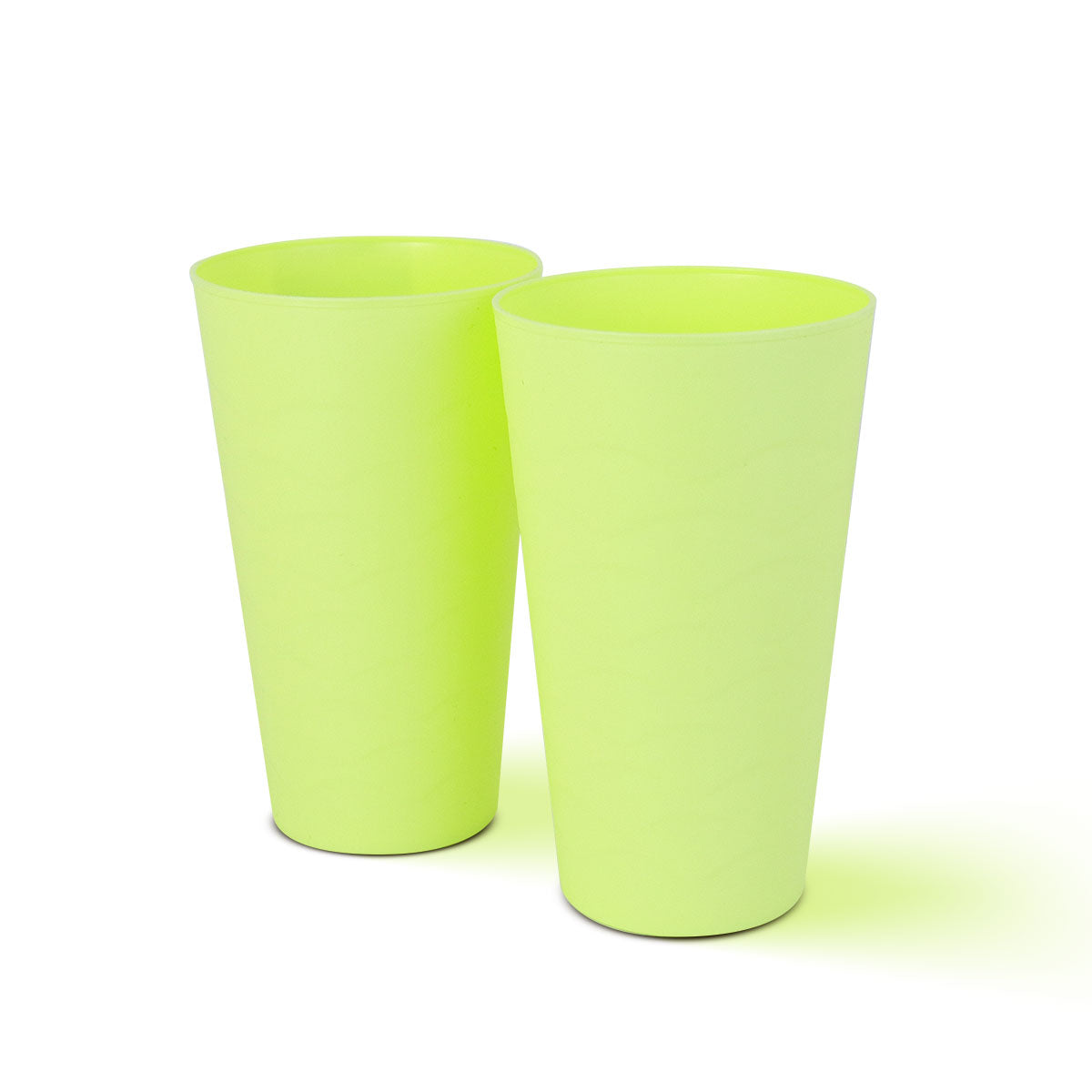 Set de 2 Vasos de Plástico, color Verde, 550 ml