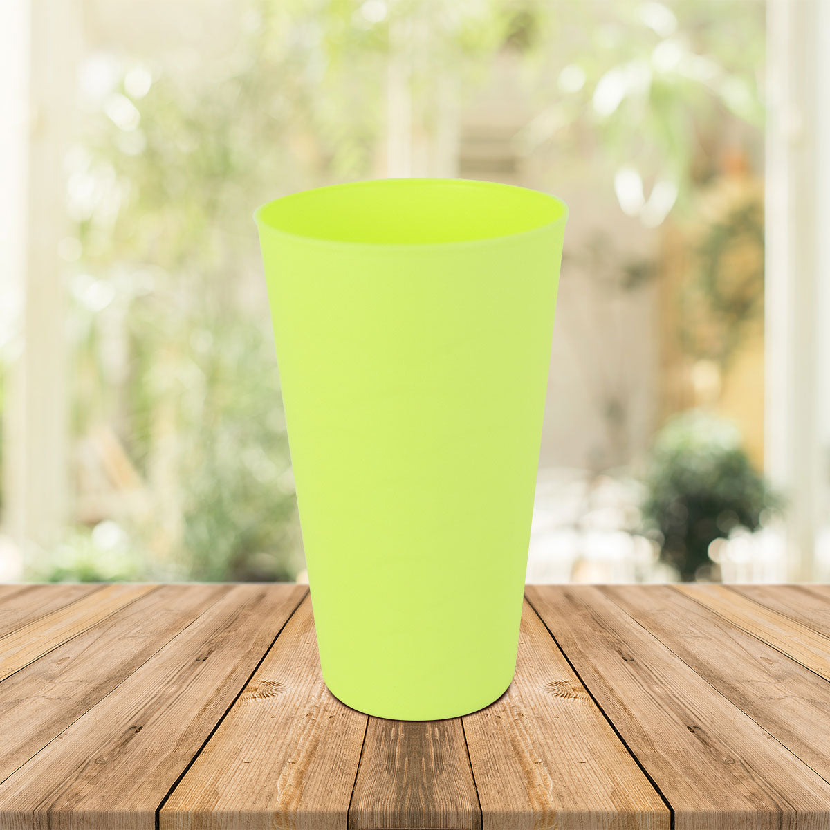 Set de 2 Vasos de Plástico, color Verde, 550 ml