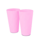 Set de 2 Vasos de Plástico, color Rosa, 550 ml