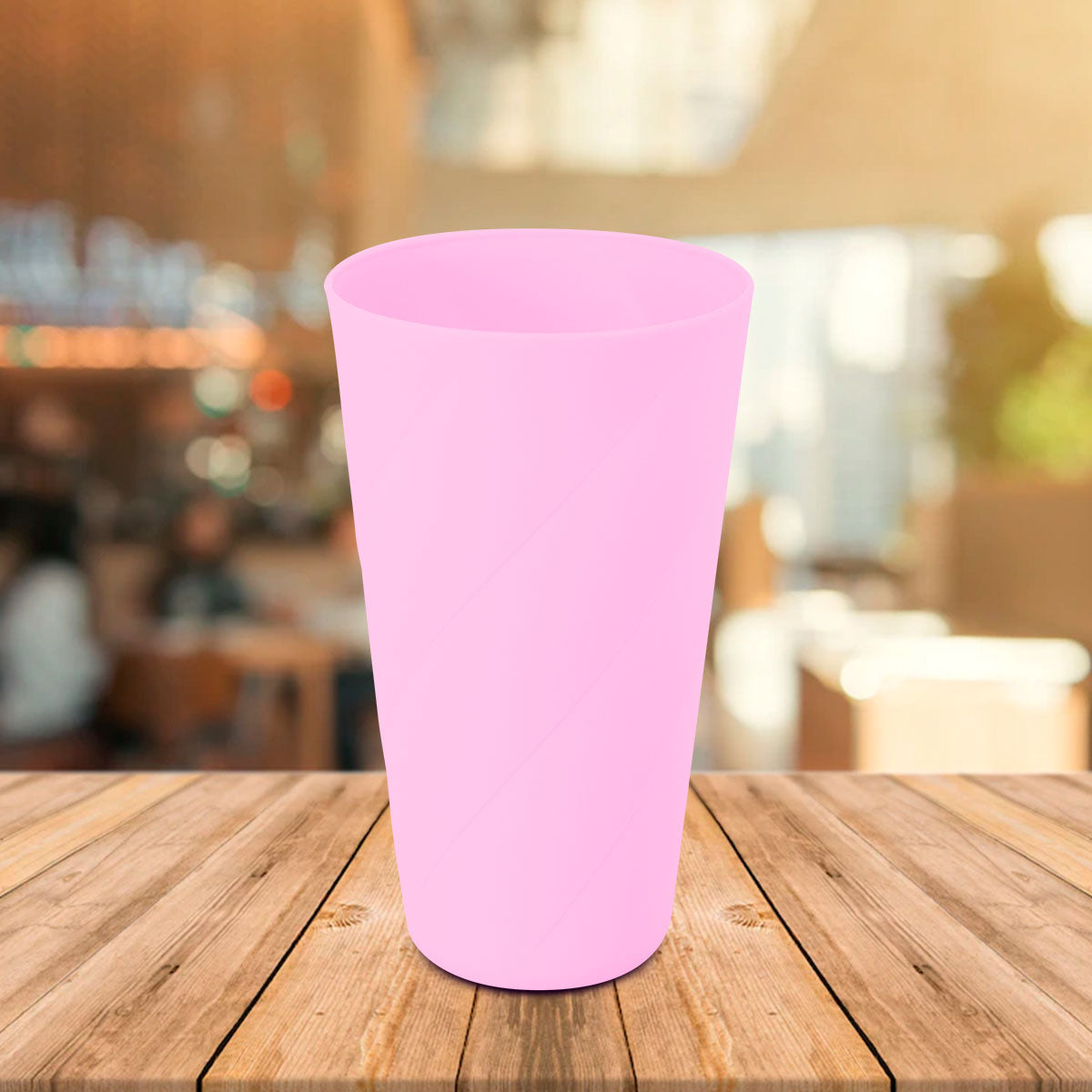 Set de 2 Vasos de Plástico, color Rosa, 550 ml