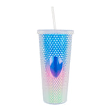 Vaso Texturizado con Efecto Tornasol color Azul 650ml