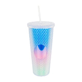 Vaso Texturizado con Efecto Tornasol color Azul 650ml