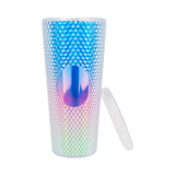 Vaso Texturizado con Efecto Tornasol color Azul 650ml