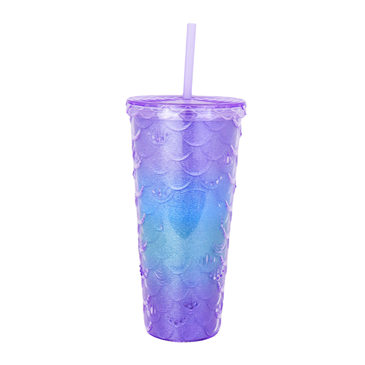 Vaso Decorado con Popote, 650ml