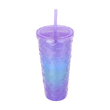 Vaso Decorado con Popote, 650ml