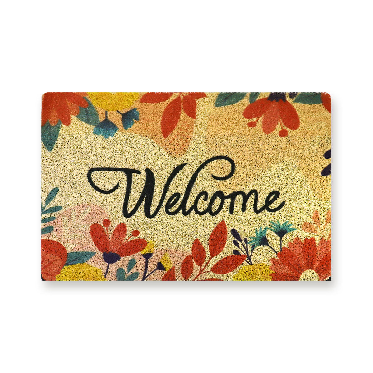 Tapete Decorativo con Diseño de Flores, Welcome, 38x58cm