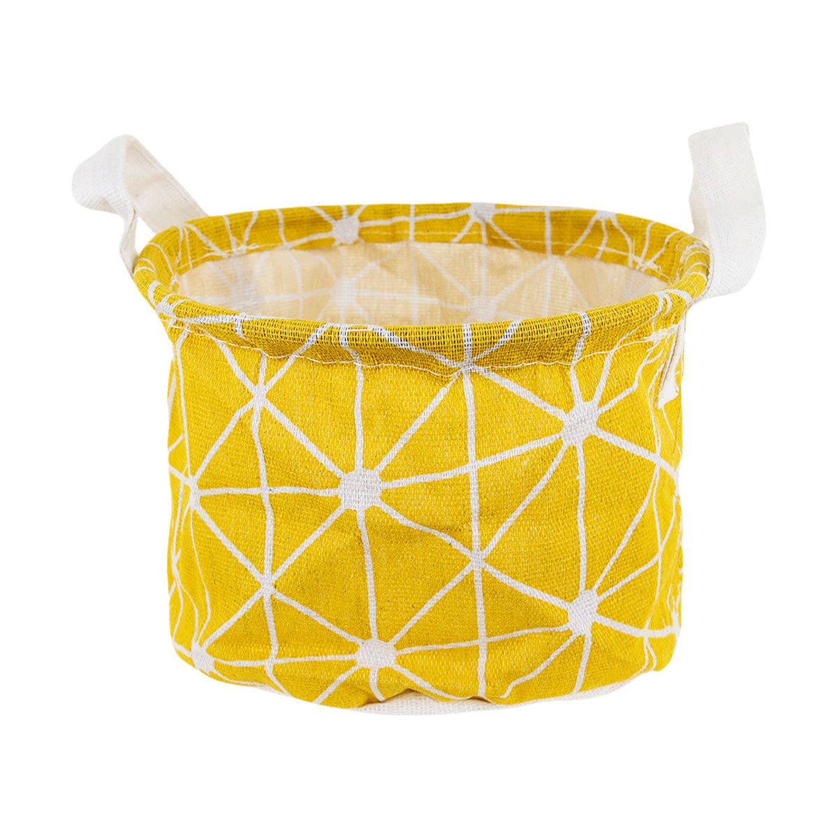 Cesto Alto Redondo Non Woven, color Amarillo